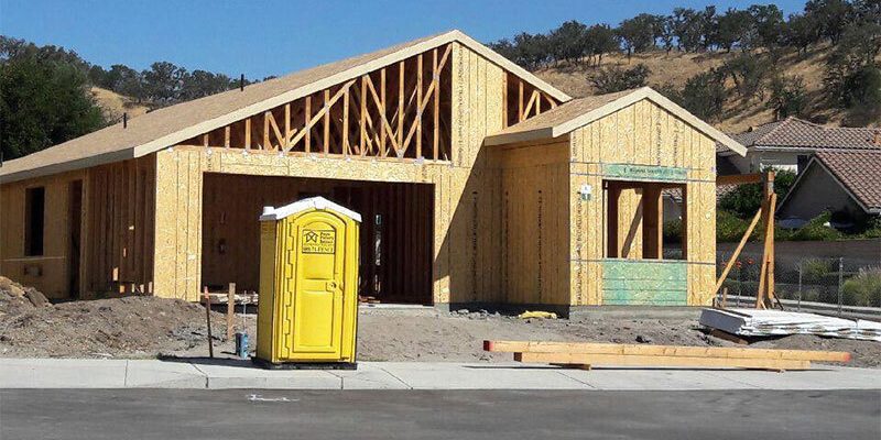 Fence Factory Rentals provides portable toilets in Clovis for job site.